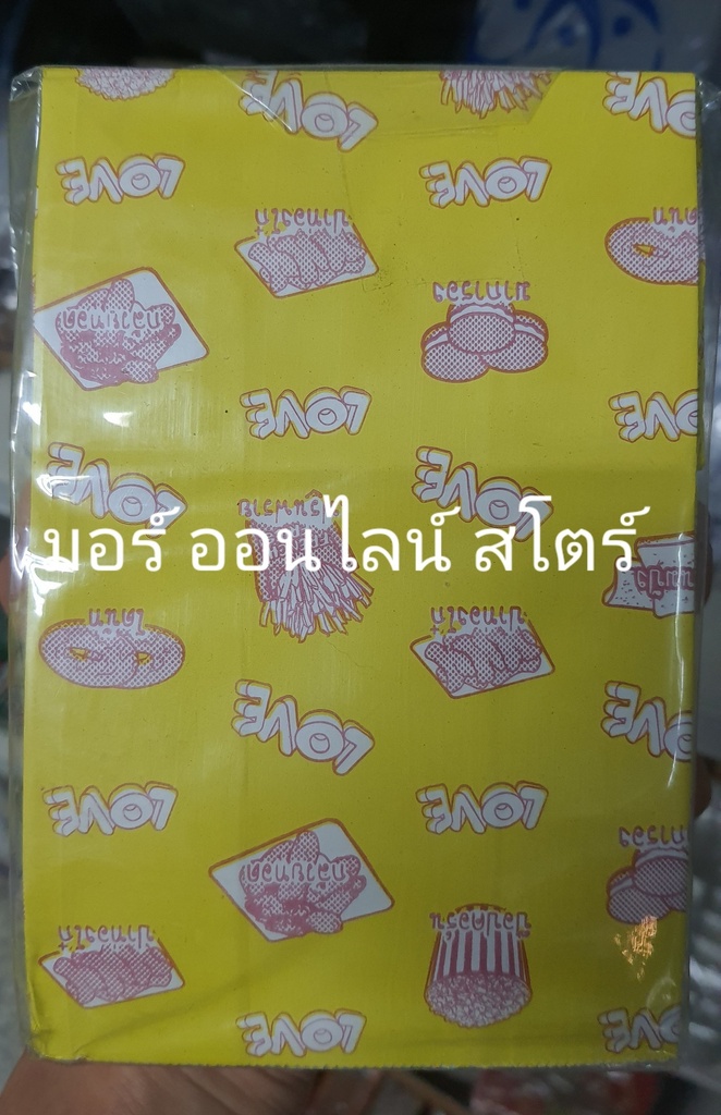 BigMK ถุงกระดาษปอนด์พิมพ์พื้นสี (เล็ก 6x10x15.5cm) 50ใบ