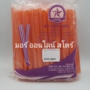 หลอดไข่มุก ยาว หุ้มเดี่ยว สีส้ม เรนโบว์สตาร์