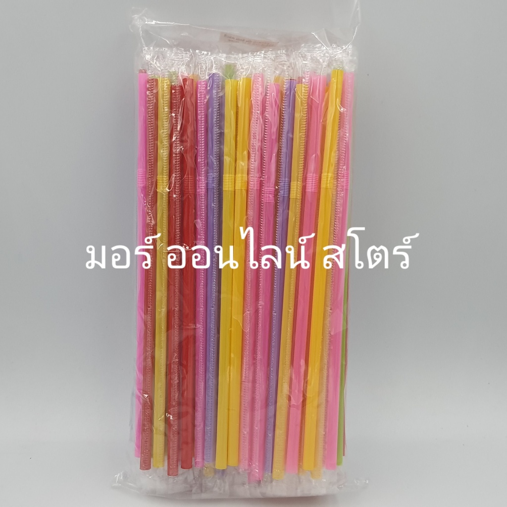 หลอดงอ หุ้มเดี่ยว 6mm 100เส้น คละสี แมว