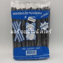หลอดตรง ปลายแหลม หุ้มเดี่ยว 8mm 100เส้น สีดำ