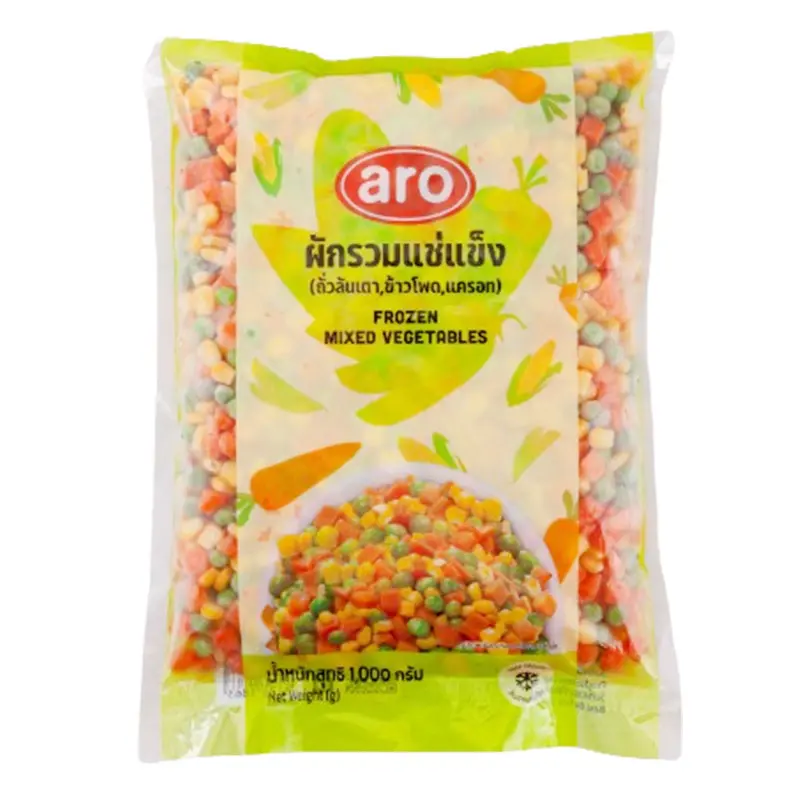 เอโร่ ผักรวมแช่แข็ง 1กก. (ถั่วลันเตา ข้าวโพด แครอท)