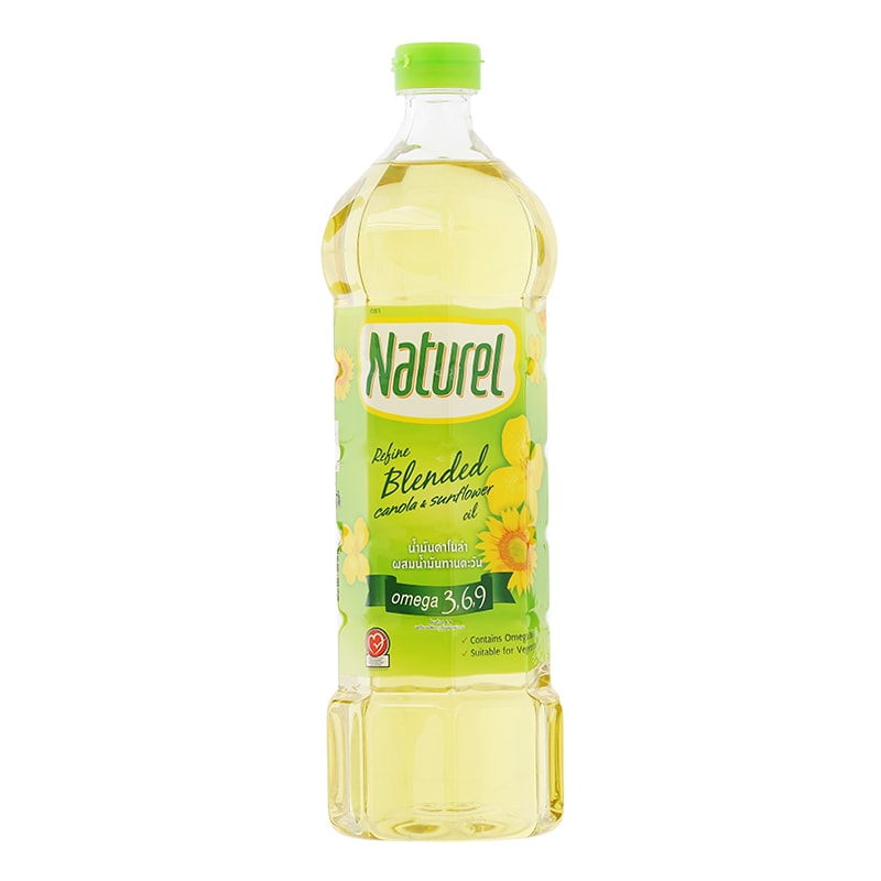 Naturel น้ำมันคาโนล่า ผสมน้ำมันทานตะวัน 1ลิตร
