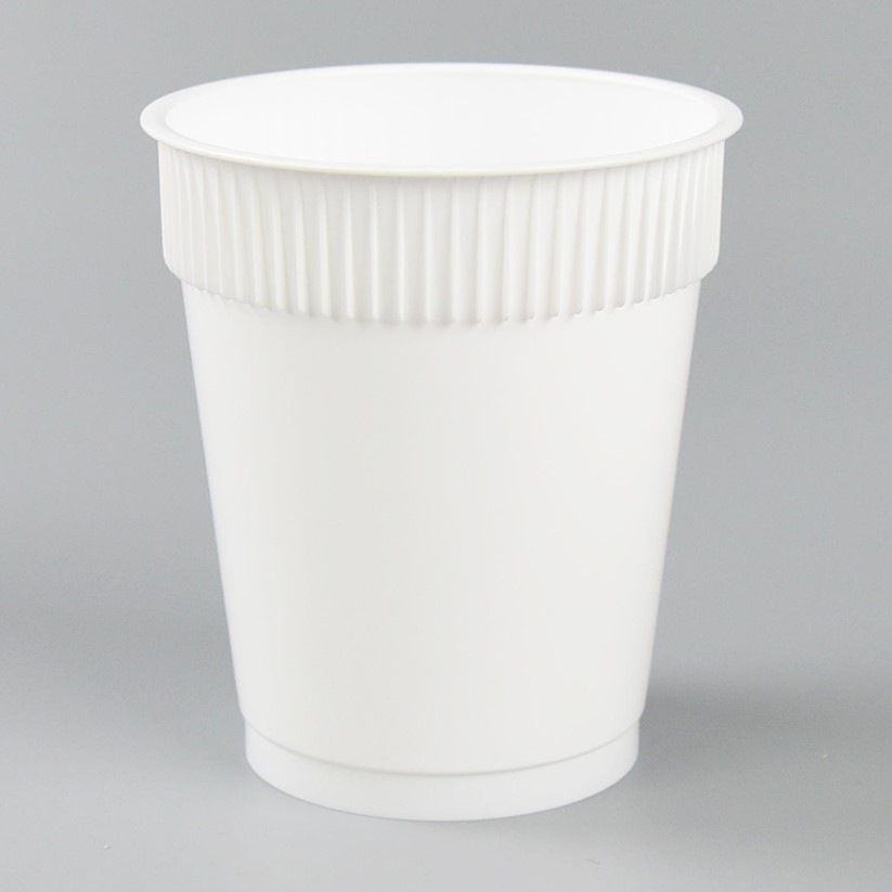 BJM แก้วกาแฟร้อน8oz พลาสติกขาว 20ใบ