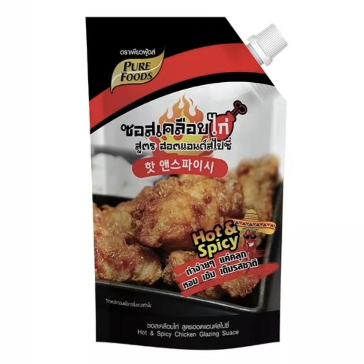 เพียวฟู้ดส์ ซอสเคลือบไก่ ฮอต&สไปซี่ 1000ก.