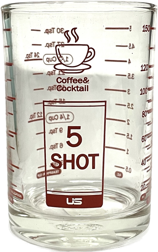 แก้วตวง ไฟว์ช็อต 5oz มีสเกล