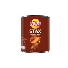 เลย์ กระป๋องสั้น Stax BBQรมควัน