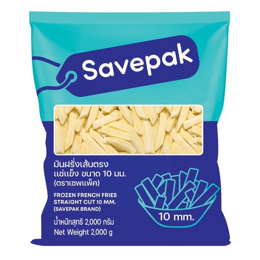 [8906078780528 / 6223001750543] เซพแพ็ค เฟรนช์ฟราย เส้นตรง 10มม. 2กก.