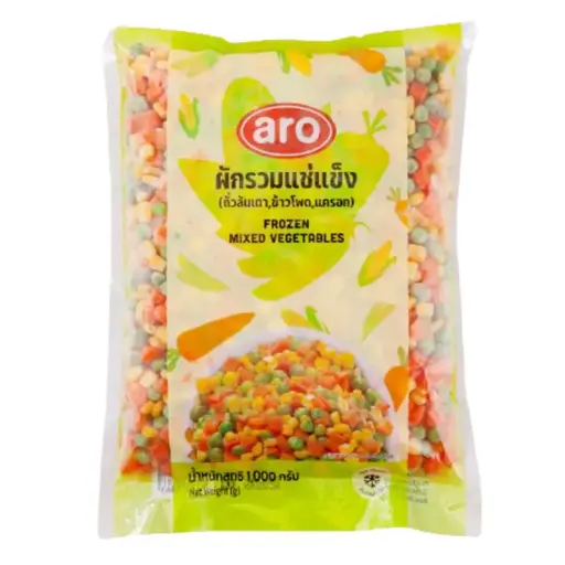 [21251863] เอโร่ ผักรวมแช่แข็ง 1กก. (ถั่วลันเตา ข้าวโพด แครอท)