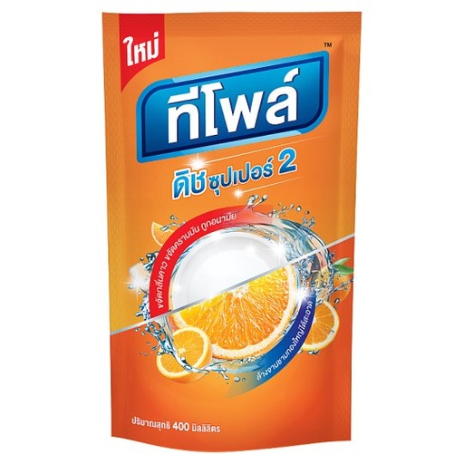 [8851495003579] ทีโพล์ ดิช ซุปเปอร์2 400มล. ถุงสีส้ม