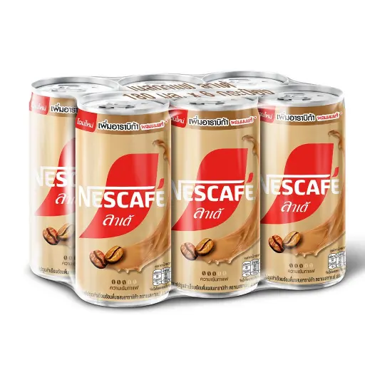 [8850124092113 / 68850124025258] [ แพ็ค6 ] เนสกาแฟ แคน ลาเต้ 180มล.