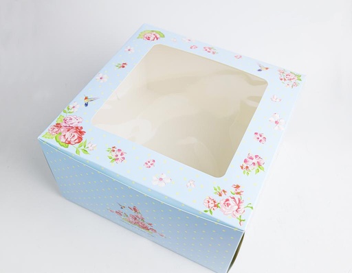 [813069] Boxjourney กล่องเค้ก 3ปอนด์ ทรงสูง 15cm โรสการ์เด้น 0103069