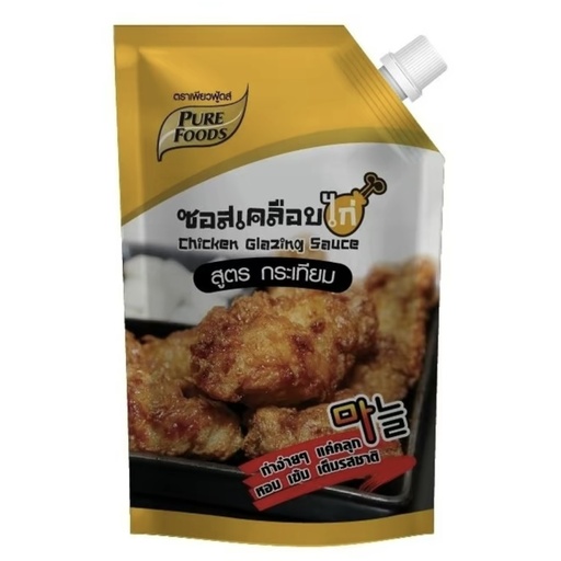 [8853165006125] เพียวฟู้ดส์ ซอสเคลือบไก่ สูตรกระเทียม 1000ก.