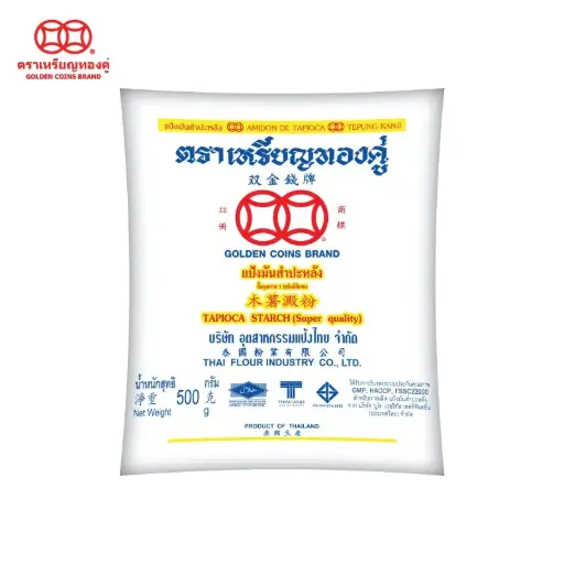 [8850340301167] เหรียญทองคู่ แป้งมันสำปะหลัง 500ก.